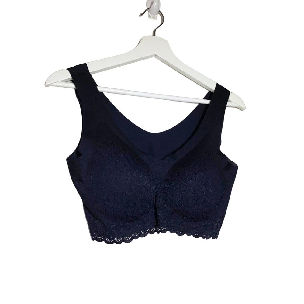 Black Seamless Anglewings Support Bra 3XL